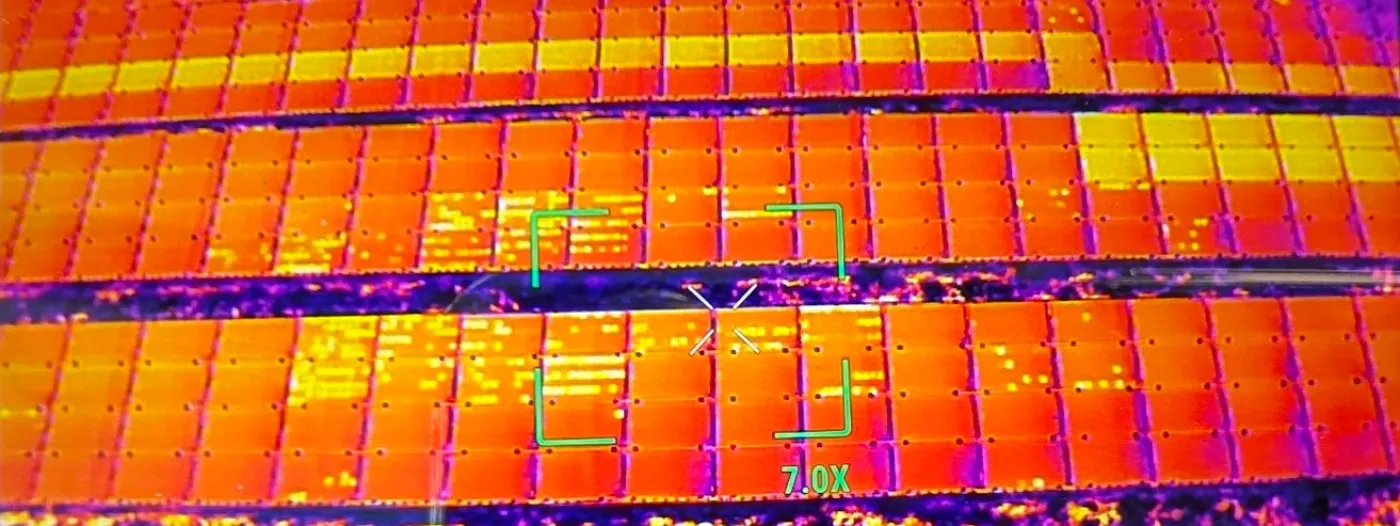 Radiometric thermal survey image captured during a drone operation