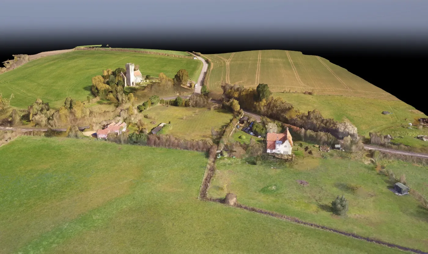 Aerial topographical survey visualisation